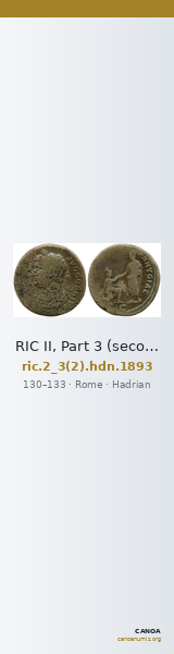 RIC II, Part 3 (second edition) Hadrian 1893 — CANOA