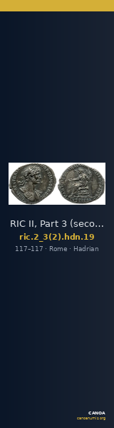 RIC II, Part 3 (second edition) Hadrian 19 — CANOA