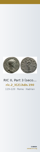 RIC II, Part 3 (second edition) Hadrian 190 — CANOA