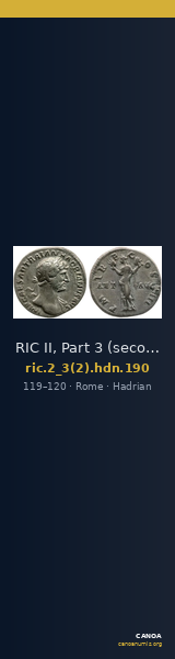RIC II, Part 3 (second edition) Hadrian 190 — CANOA