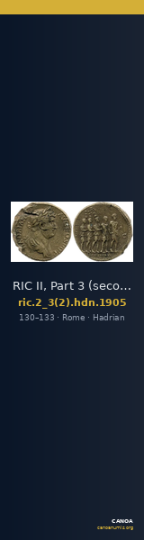 RIC II, Part 3 (second edition) Hadrian 1905 — CANOA