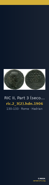RIC II, Part 3 (second edition) Hadrian 1906 — CANOA