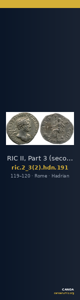 RIC II, Part 3 (second edition) Hadrian 191 — CANOA