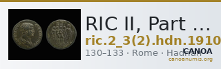 RIC II, Part 3 (second edition) Hadrian 1910 — CANOA