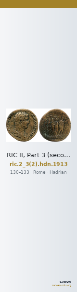 RIC II, Part 3 (second edition) Hadrian 1913 — CANOA