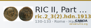 RIC II, Part 3 (second edition) Hadrian 1913 — CANOA