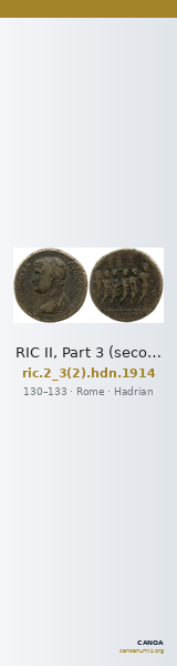 RIC II, Part 3 (second edition) Hadrian 1914 — CANOA