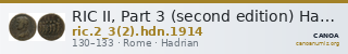 RIC II, Part 3 (second edition) Hadrian 1914 — CANOA
