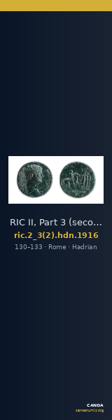 RIC II, Part 3 (second edition) Hadrian 1916 — CANOA
