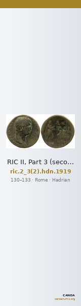 RIC II, Part 3 (second edition) Hadrian 1919 — CANOA