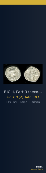 RIC II, Part 3 (second edition) Hadrian 192 — CANOA