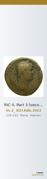 RIC II, Part 3 (second edition) Hadrian 1922 — CANOA