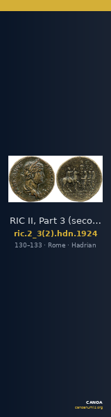 RIC II, Part 3 (second edition) Hadrian 1924 — CANOA
