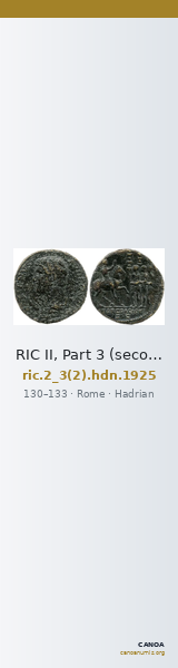 RIC II, Part 3 (second edition) Hadrian 1925 — CANOA