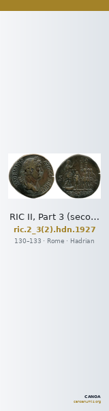 RIC II, Part 3 (second edition) Hadrian 1927 — CANOA