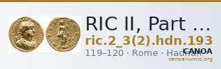 RIC II, Part 3 (second edition) Hadrian 193 — CANOA