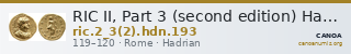 RIC II, Part 3 (second edition) Hadrian 193 — CANOA