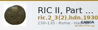 RIC II, Part 3 (second edition) Hadrian 1930 — CANOA