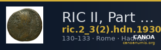 RIC II, Part 3 (second edition) Hadrian 1930 — CANOA