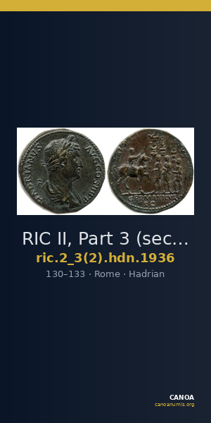 RIC II, Part 3 (second edition) Hadrian 1936 — CANOA