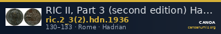 RIC II, Part 3 (second edition) Hadrian 1936 — CANOA