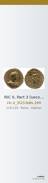 RIC II, Part 3 (second edition) Hadrian 194 — CANOA
