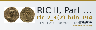 RIC II, Part 3 (second edition) Hadrian 194 — CANOA