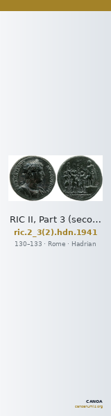 RIC II, Part 3 (second edition) Hadrian 1941 — CANOA