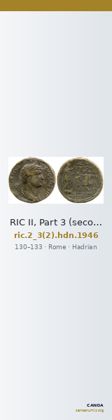 RIC II, Part 3 (second edition) Hadrian 1946 — CANOA