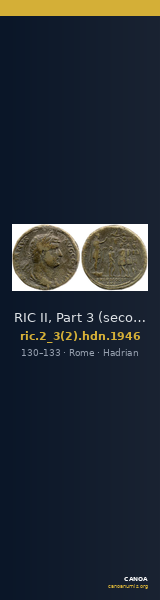 RIC II, Part 3 (second edition) Hadrian 1946 — CANOA