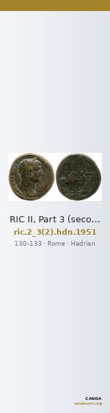 RIC II, Part 3 (second edition) Hadrian 1951 — CANOA