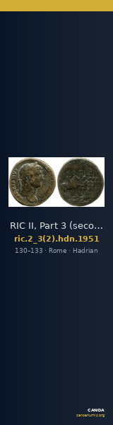 RIC II, Part 3 (second edition) Hadrian 1951 — CANOA