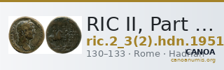 RIC II, Part 3 (second edition) Hadrian 1951 — CANOA