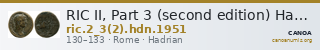 RIC II, Part 3 (second edition) Hadrian 1951 — CANOA
