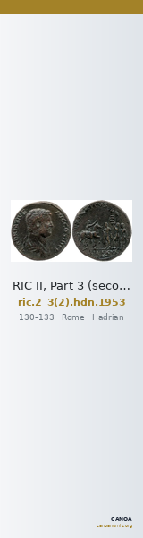 RIC II, Part 3 (second edition) Hadrian 1953 — CANOA