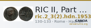 RIC II, Part 3 (second edition) Hadrian 1953 — CANOA