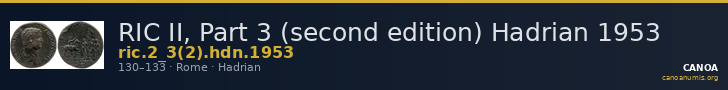 RIC II, Part 3 (second edition) Hadrian 1953 — CANOA