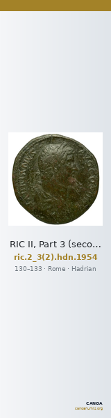 RIC II, Part 3 (second edition) Hadrian 1954 — CANOA