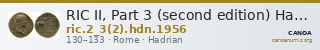 RIC II, Part 3 (second edition) Hadrian 1956 — CANOA