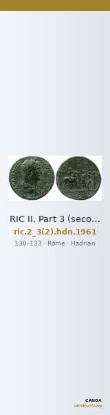 RIC II, Part 3 (second edition) Hadrian 1961 — CANOA
