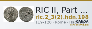 RIC II, Part 3 (second edition) Hadrian 198 — CANOA