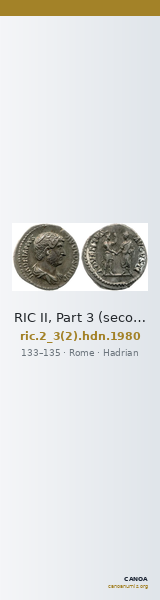RIC II, Part 3 (second edition) Hadrian 1980 — CANOA