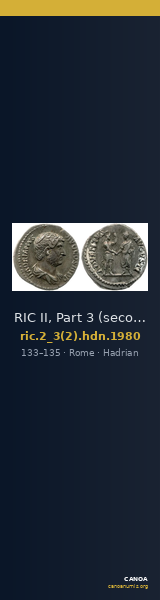 RIC II, Part 3 (second edition) Hadrian 1980 — CANOA