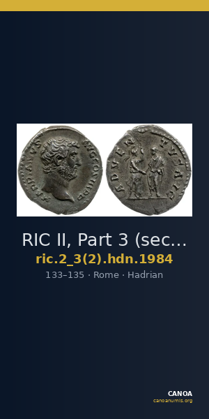RIC II, Part 3 (second edition) Hadrian 1984 — CANOA