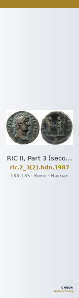 RIC II, Part 3 (second edition) Hadrian 1987 — CANOA