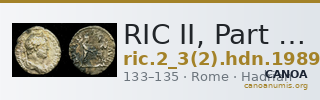 RIC II, Part 3 (second edition) Hadrian 1989 — CANOA