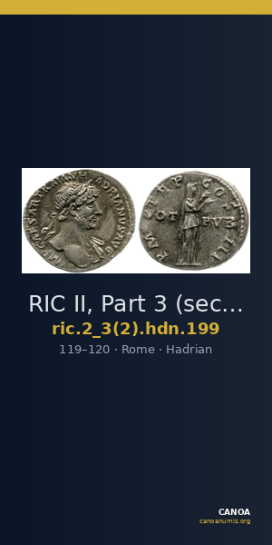 RIC II, Part 3 (second edition) Hadrian 199 — CANOA