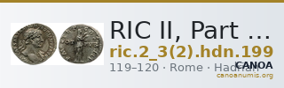 RIC II, Part 3 (second edition) Hadrian 199 — CANOA