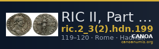 RIC II, Part 3 (second edition) Hadrian 199 — CANOA