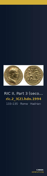 RIC II, Part 3 (second edition) Hadrian 1994 — CANOA
